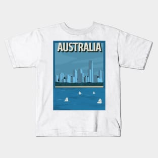Australia Travel Poster Kids T-Shirt